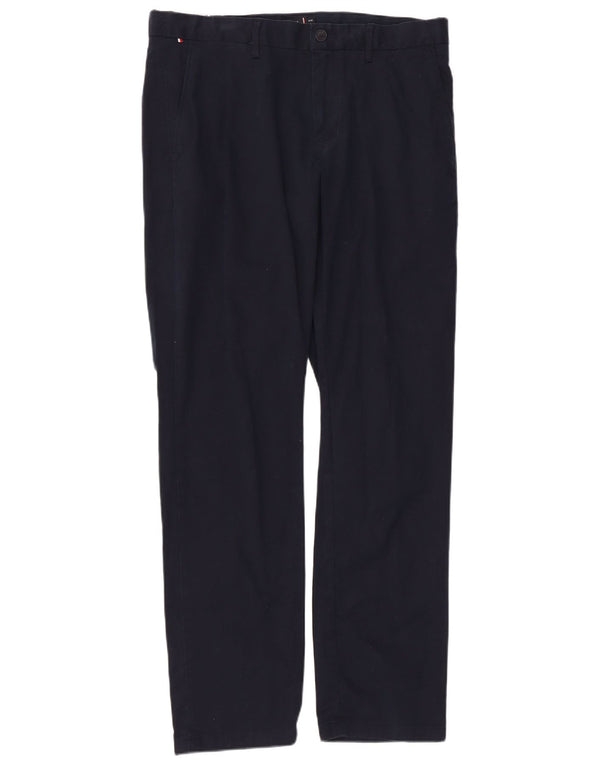 Pantaloni chino drepți pentru bărbați Tommy Hilfiger L34 L32 Bumbac bleumarin