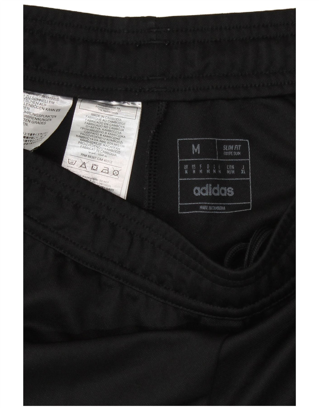 Pantaloni de trening Adidas Aeroready Slim Fit pentru bărbați, poliester mediu negru