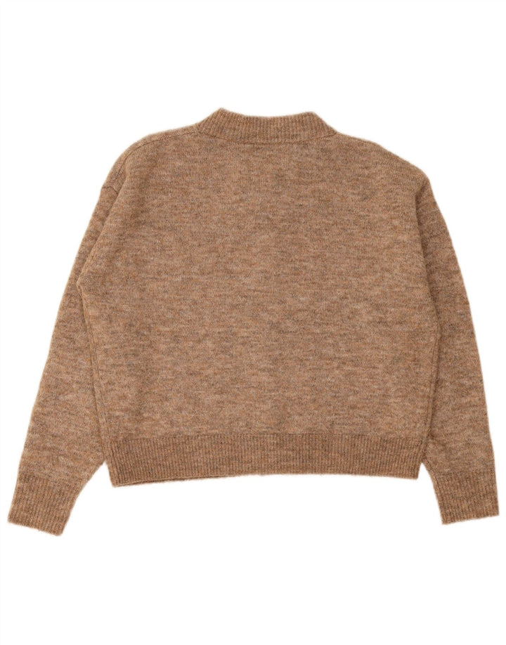 Pulover cardigan French Connection pentru femei UK 14 Medium Brown Flecked