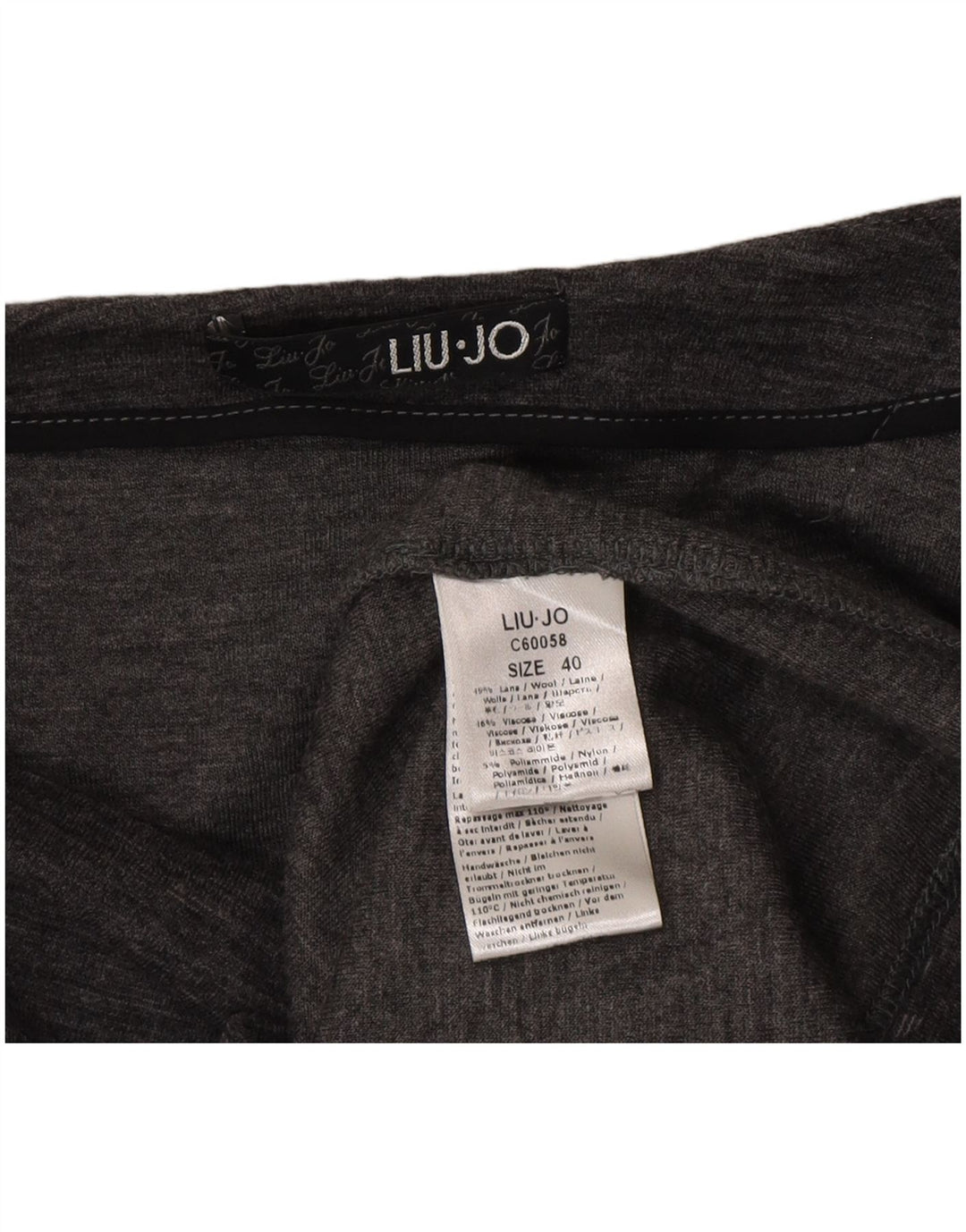 Rochie de bază fără mâneci pentru femei Liu Jo IT 40 Lână gri mică