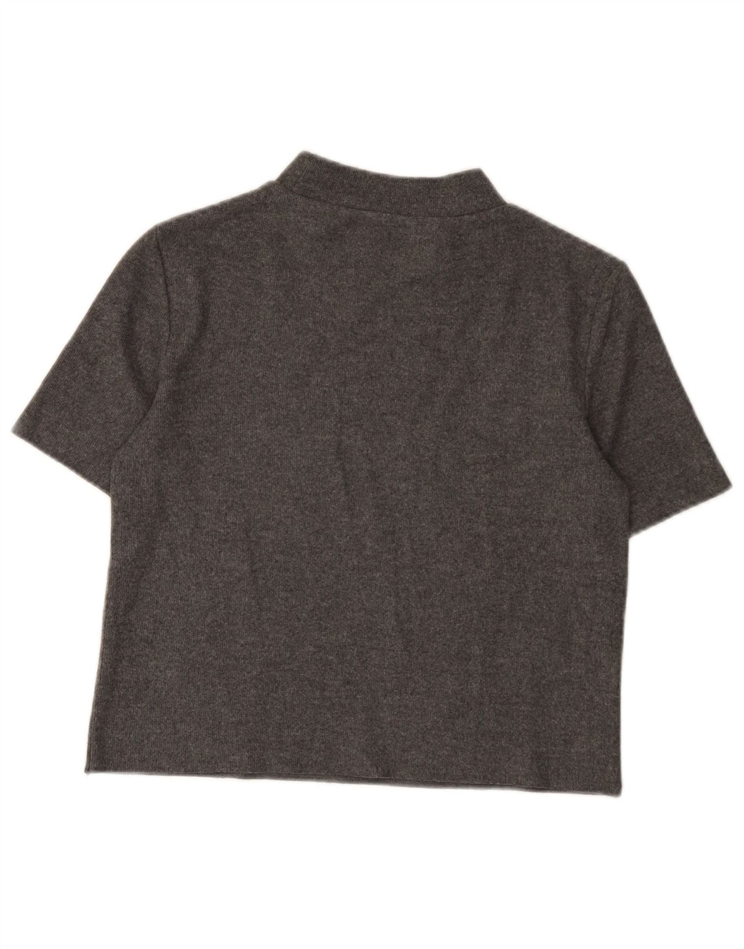Tricou Crop pentru femei Zara UK 10 Small Gri Poliester