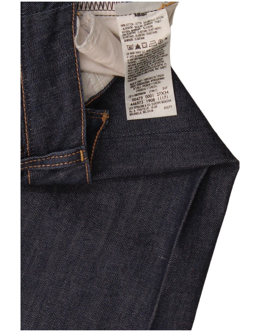 Blugi evazați Levi's pentru femei 479 Booty W27 L34 bumbac bleumarin