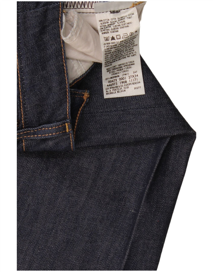 Blugi evazați Levi's pentru femei 479 Booty W27 L34 bumbac bleumarin
