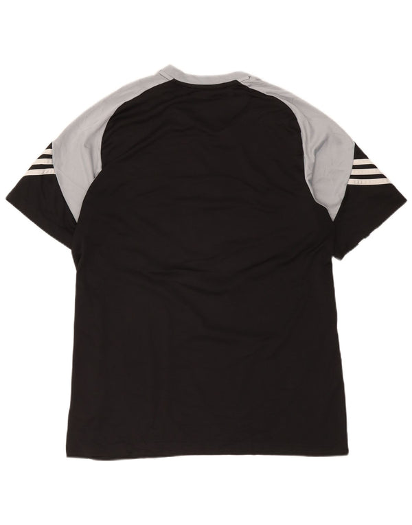Tricou cu grafic Climalite Adidas pentru bărbați Top mare, negru, poliester color bloc