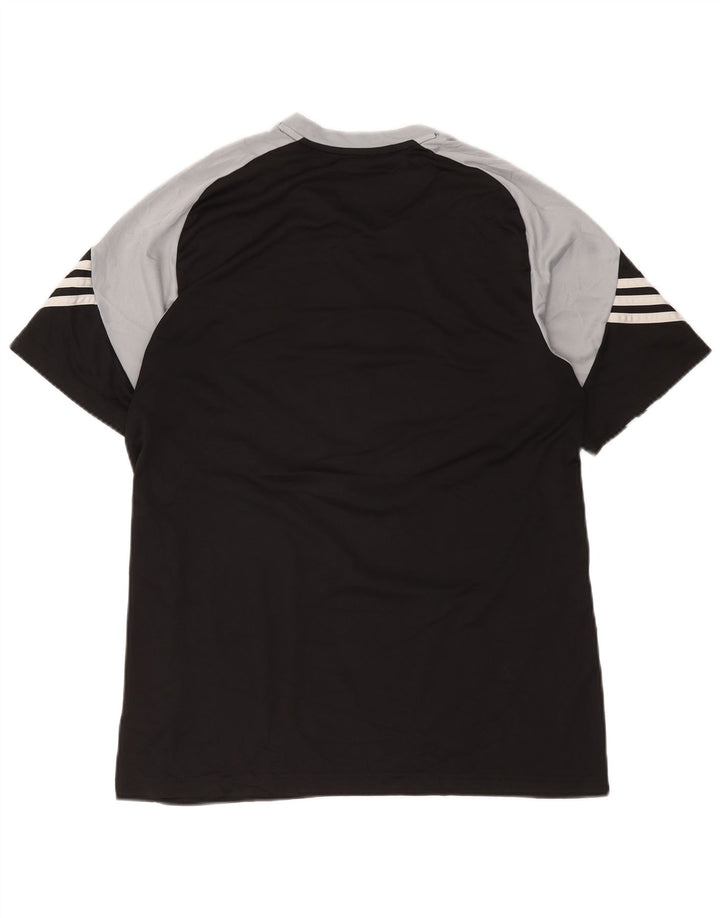 Tricou cu grafic Climalite Adidas pentru bărbați Top mare, negru, poliester color bloc