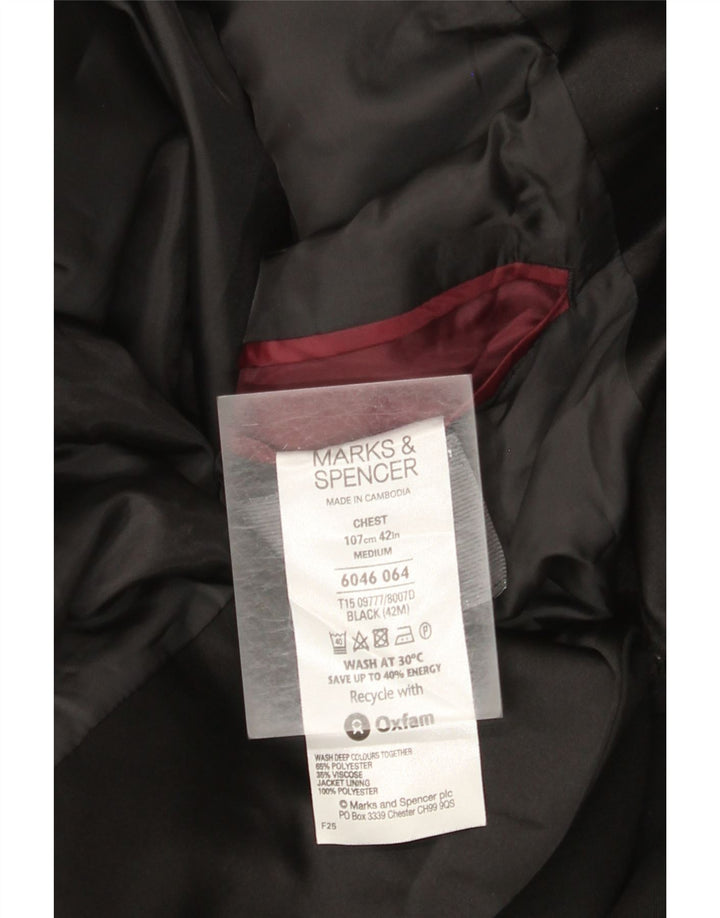 Jachetă pentru bărbați Marks & Spencer, cu 2 nasturi, UK 38 Poliester mediu negru