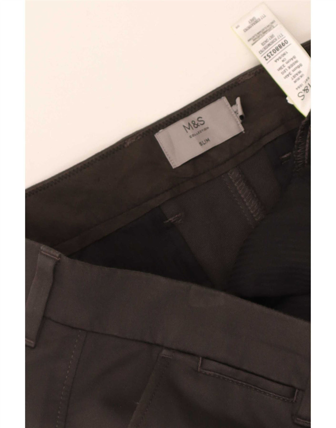 Pantaloni chino slim pentru femei Marks & Spencer L34 L33 bumbac gri
