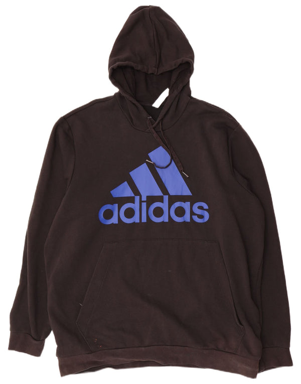 Pulover ADIDAS pentru bărbați cu capota cu grafică UK 52/54 2XL poliester negru