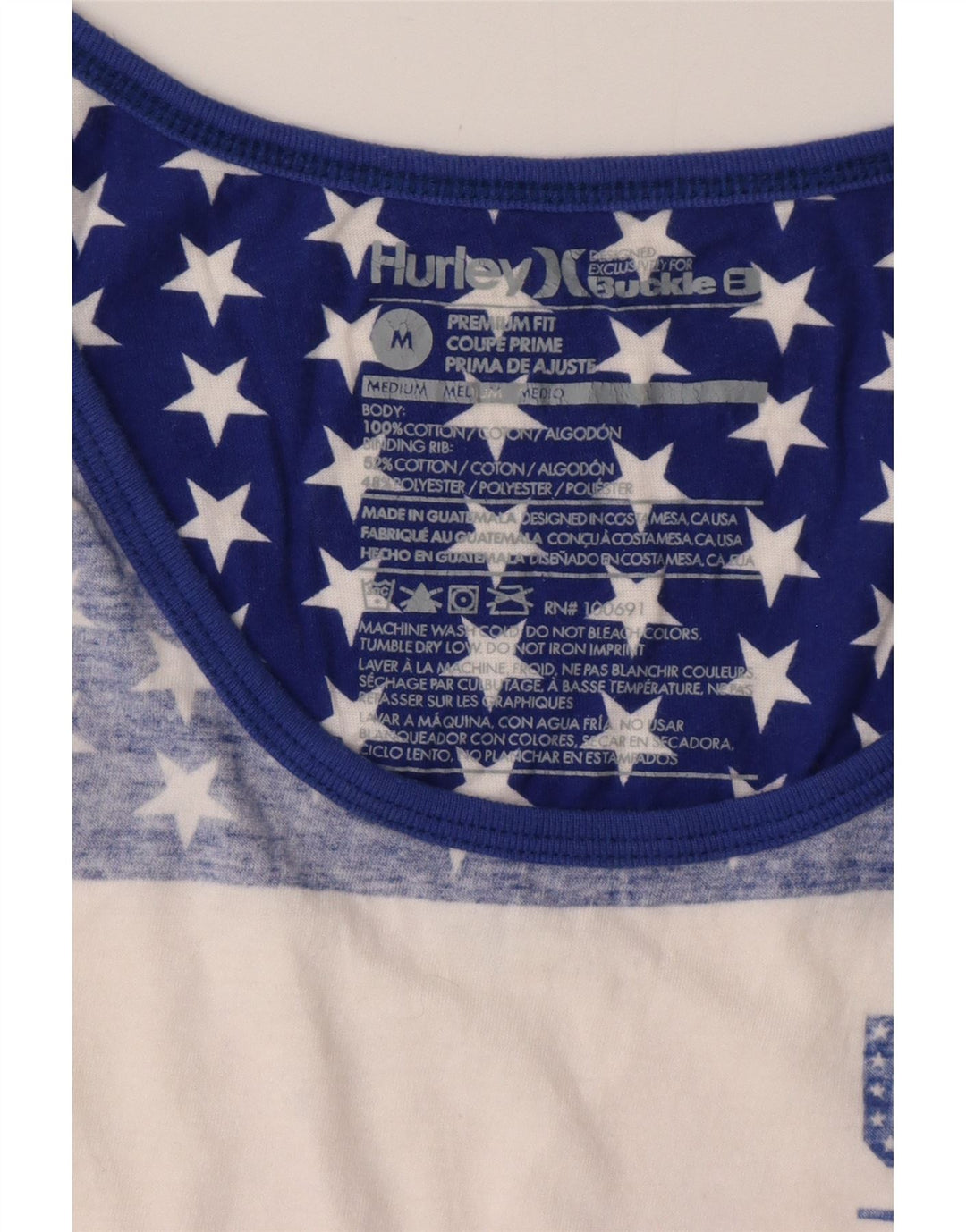 Bluză cu vestă cu grafică din SUA Hurley pentru femei UK 14, bumbac color bloc de culoare roz mediu