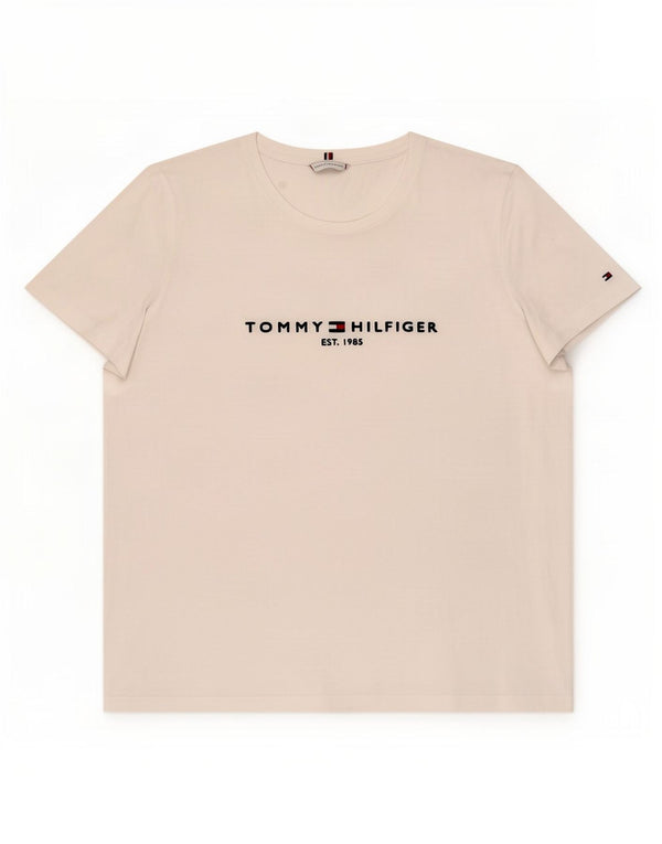 Tommy Hilfiger Womens Graphic T-Shirt Top UK 18 XL White Cotton