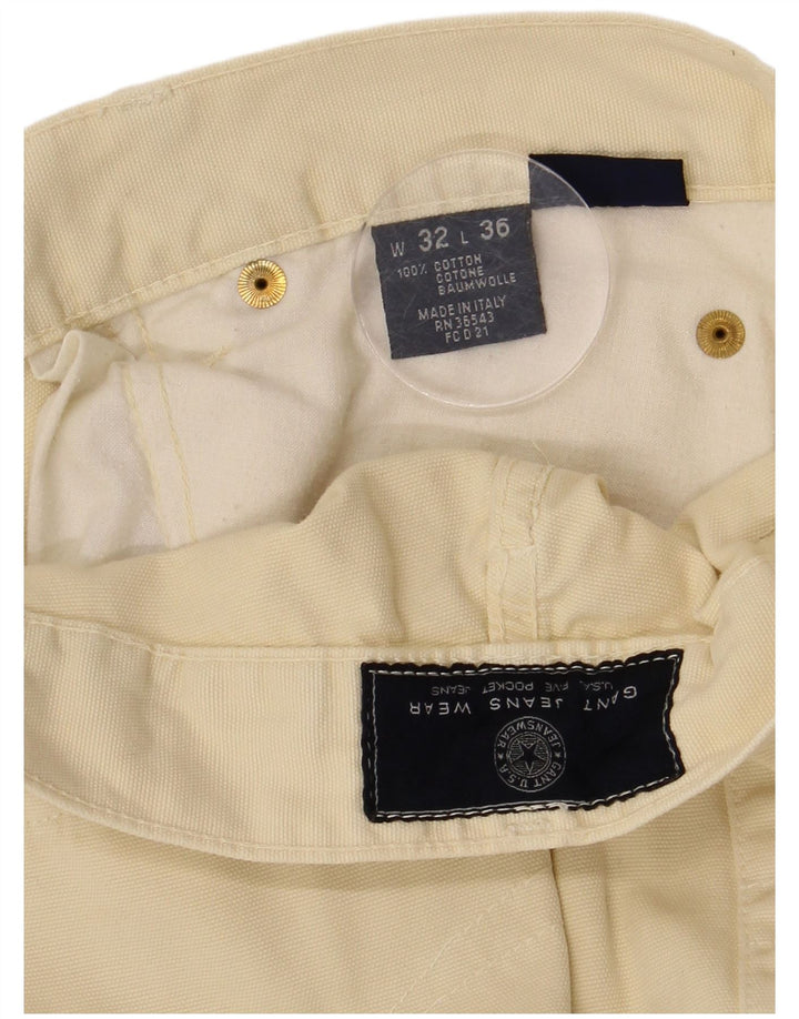 Pantaloni casual drepti pentru bărbați GANT L32 L29 Bumbac galben