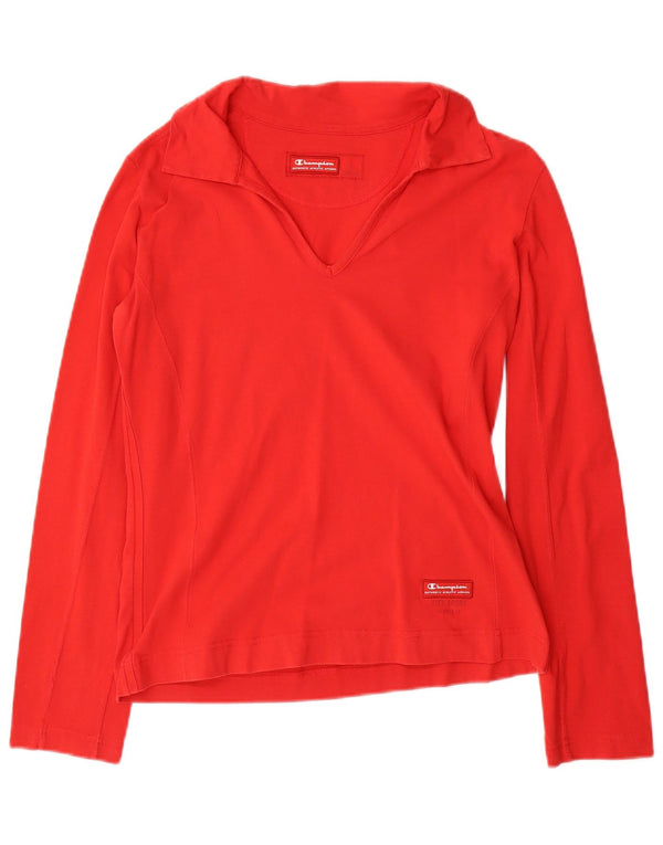 Tricou polo Champion cu mânecă lungă Easy Fit UK 14 Large Red
