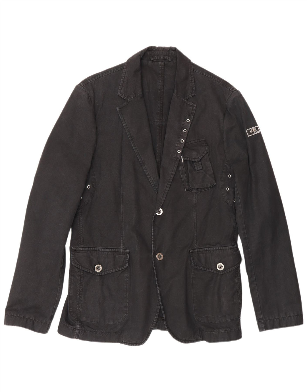 Jachetă pentru bărbați Iceberg din denim cu 2 nasturi IT 52 XL bumbac gri
