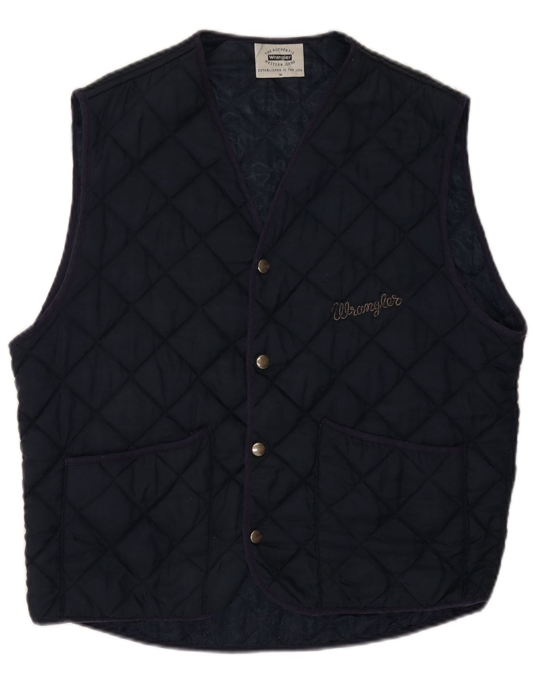 Wrangler Gilet matlasat pentru bărbați UK 38 Medium Bleumarin Poliamidă
