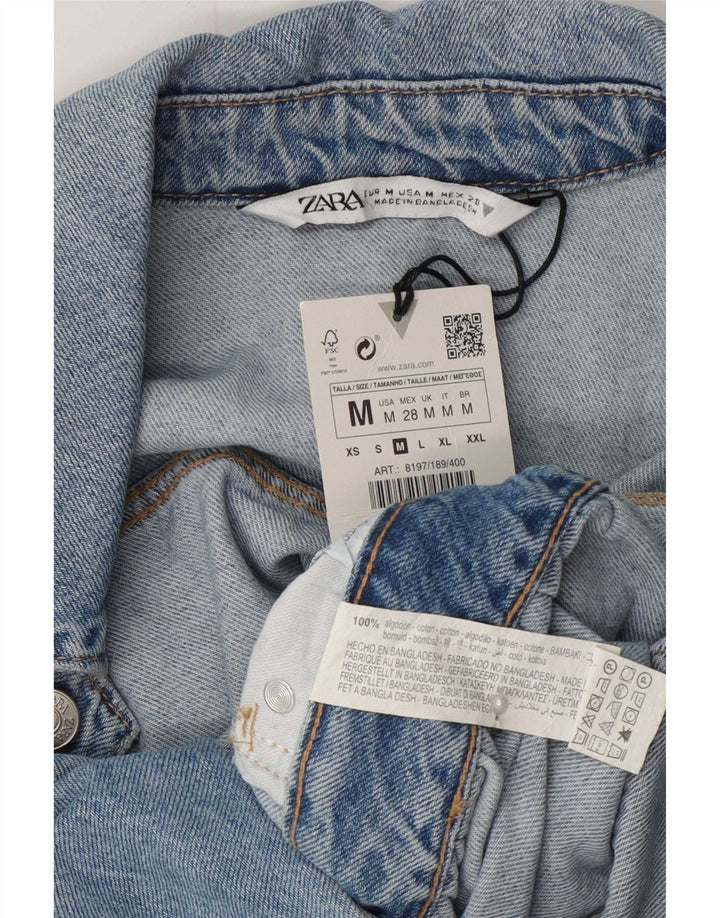 Costum pentru femei Zara din denim UK 12, bumbac albastru mediu