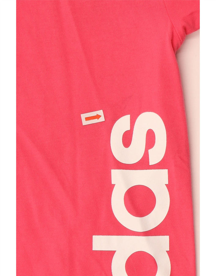 Tricou cu grafic Climalite ADIDAS Fete Top 13-14 Ani Roz Bumbac