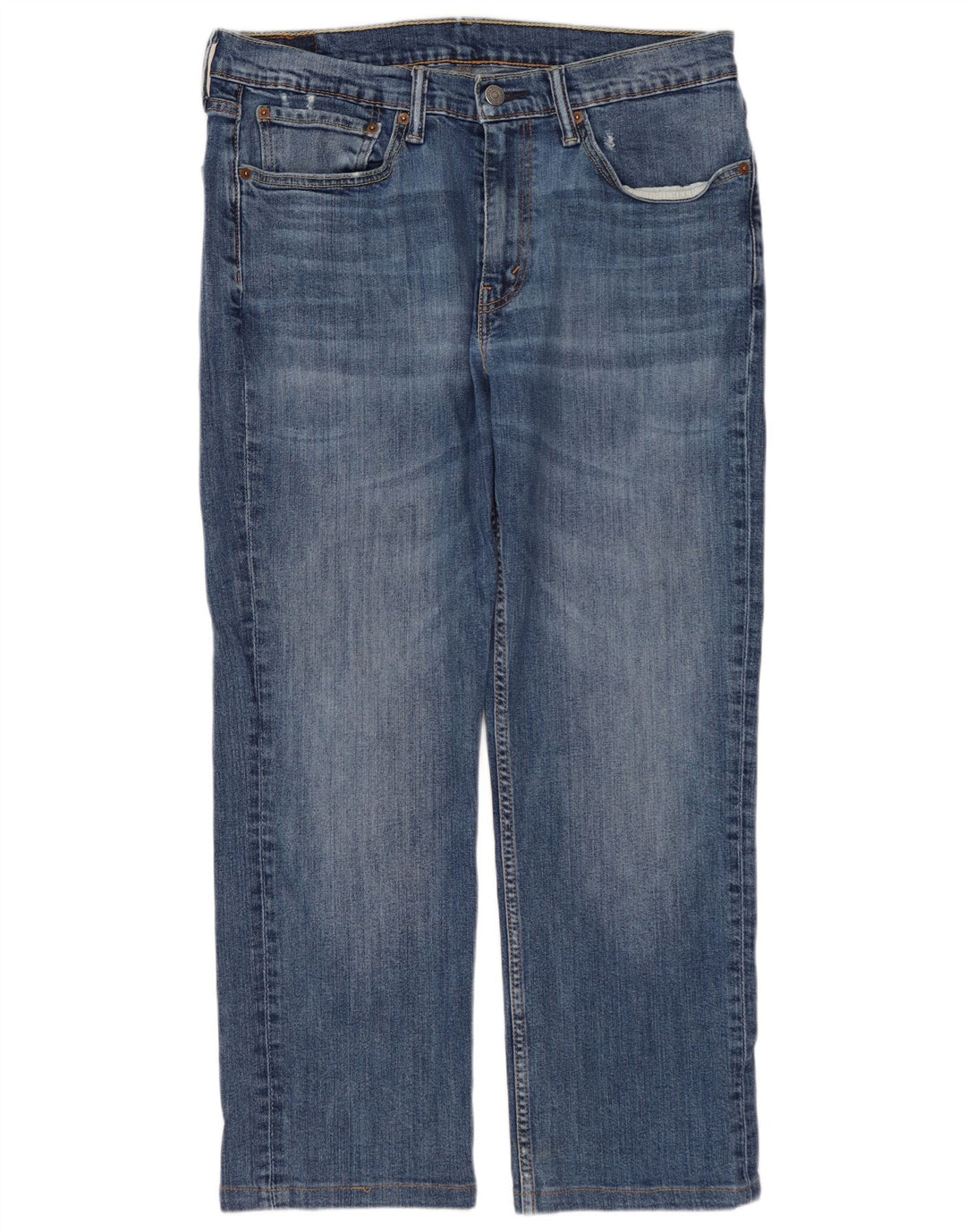 LEVI'S Blugi Distressed Straight 514 pentru bărbați L34 L27 Bumbac albastru