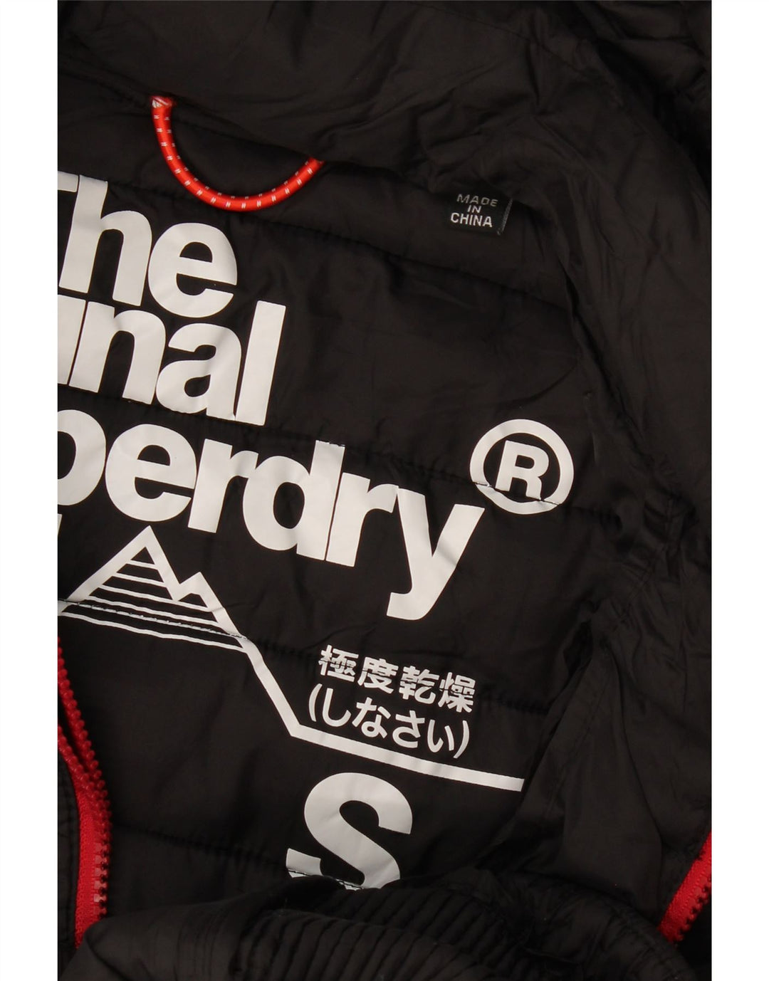 Jachetă căptușită cu glugă Superdry pentru femei UK 10 Poliester negru mic