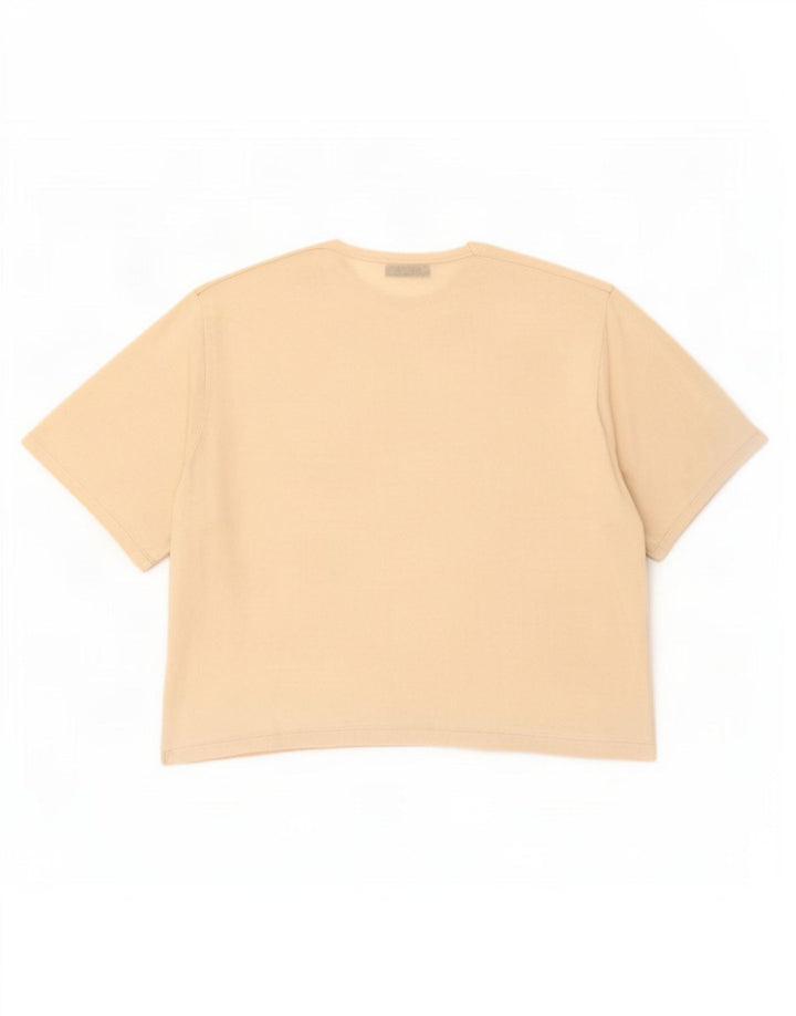 Tricou supradimensionat pentru femei Zara UK 10 Small din viscoză albă