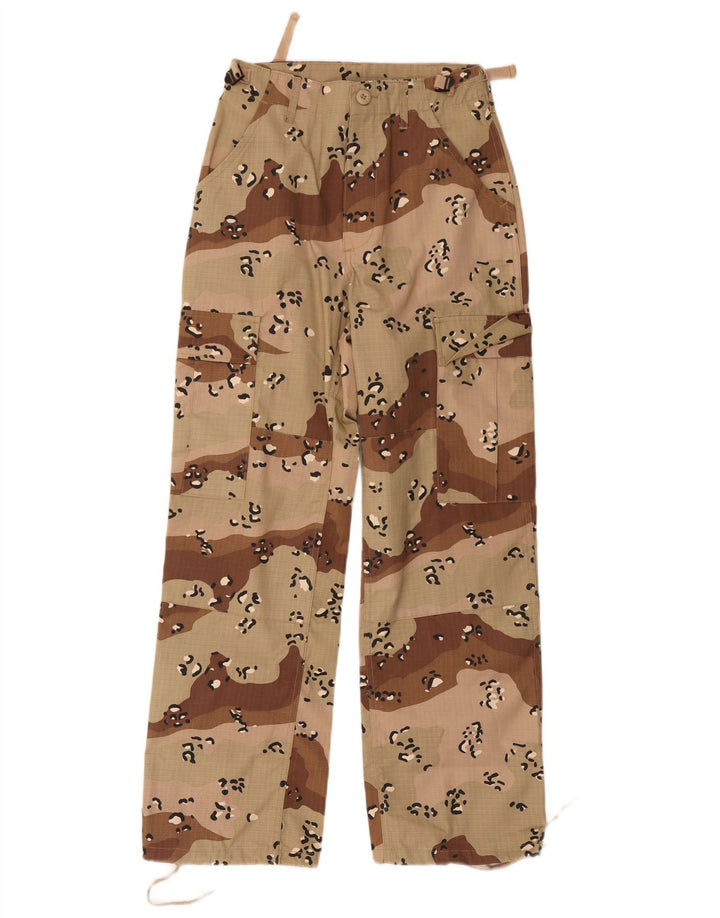 Pantaloni cargo obișnuiți pentru femei MFH XS W26 L28 poliester camuflaj bej