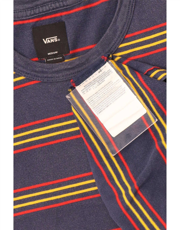 Tricou pentru bărbați Vans Top mediu din bumbac cu dungi bleumarin