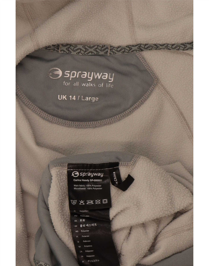 Jachetă fleece cu glugă pentru femei Sprayway UK 14 Poliester alb mare