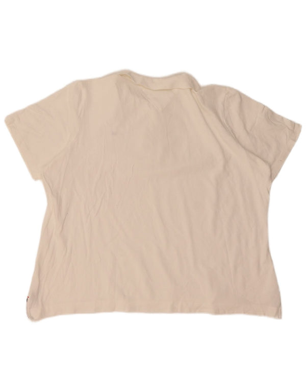 Tricou polo TOMMY HILFIGER pentru femei cu croiala normală UK 20 2XL Alb