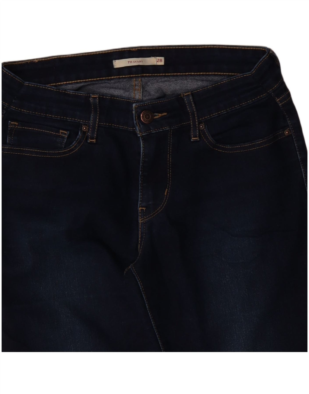 Blugi skinny 711 pentru femei LEVI'S W28 L28 bleumarin