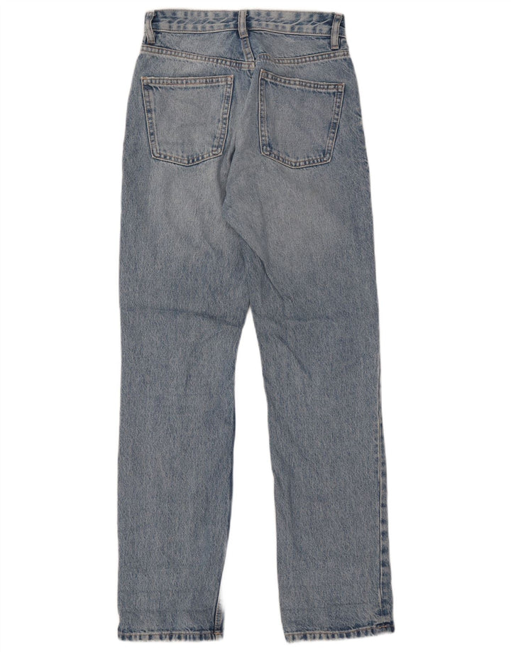 Blugi Drepți Femei ZARA EU 34 2XS L24 L30 Bumbac Albastru