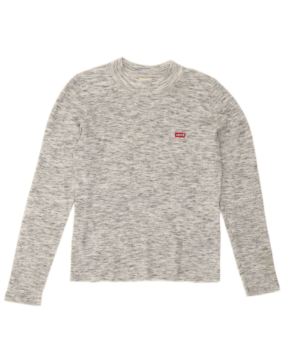 Top pentru femei Levi's cu mânecă lungă UK 12 Medium Gri Pete