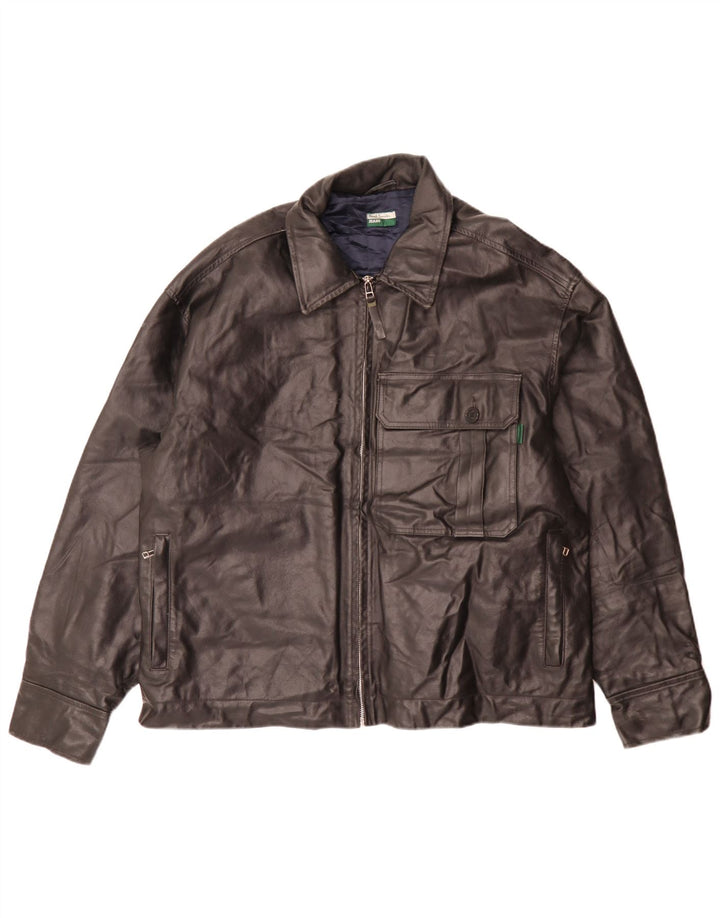 Jachetă de piele pentru bărbați Paul Smith UK 42 XL Negru