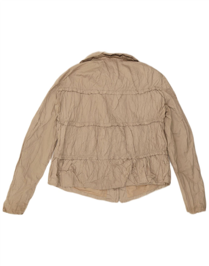 Jachetă Bomber pentru femei Zara UK 14 mare, bej, bumbac