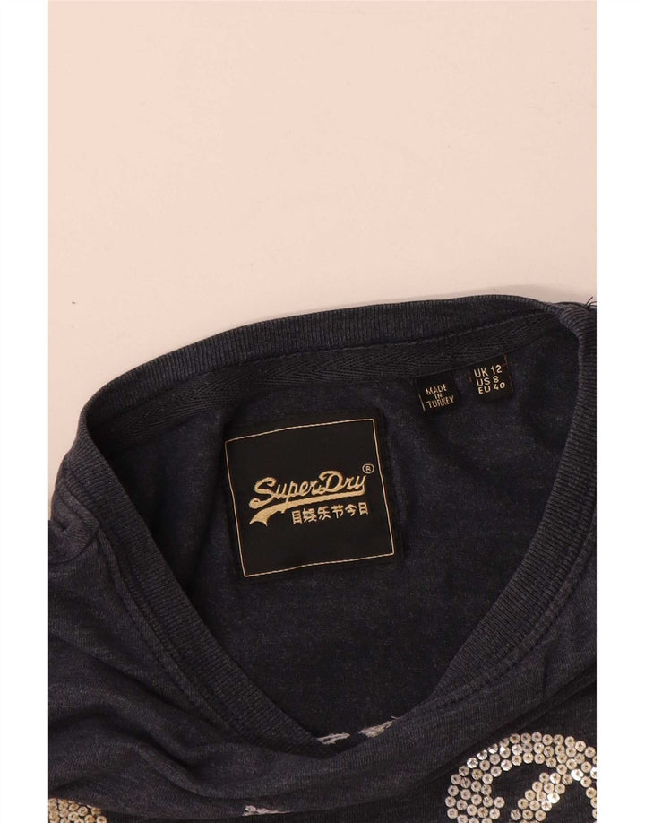 Tricou grafic Superdry pentru femei Top UK 12 Medium Gri
