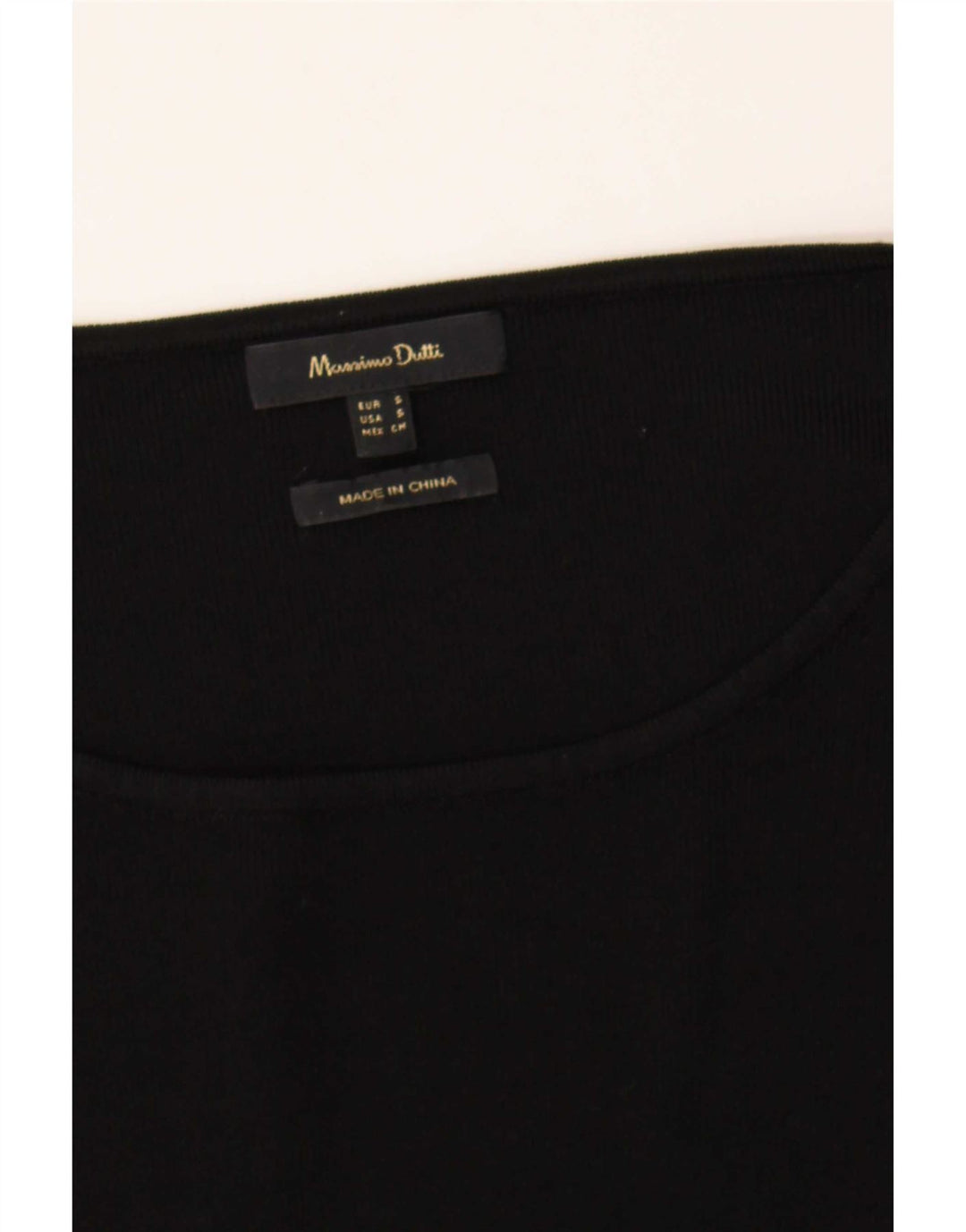 Pulover pentru femei Massimo Dutti cu gât de barcă UK 10 Mic Negru