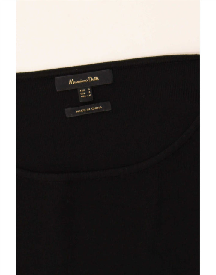 Pulover pentru femei Massimo Dutti cu gât de barcă UK 10 Mic Negru