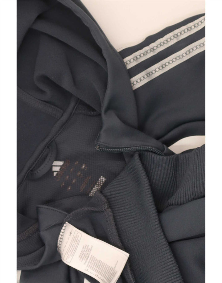 Pulover Adidas Climalite Zip pentru bărbați, mare, gri, poliester color bloc