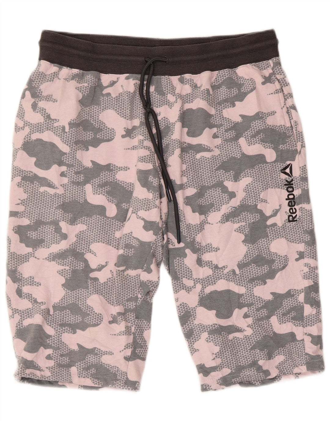 Pantaloni scurti sport REEBOK pentru femei UK 14 Medium Gri Camuflage Poliester