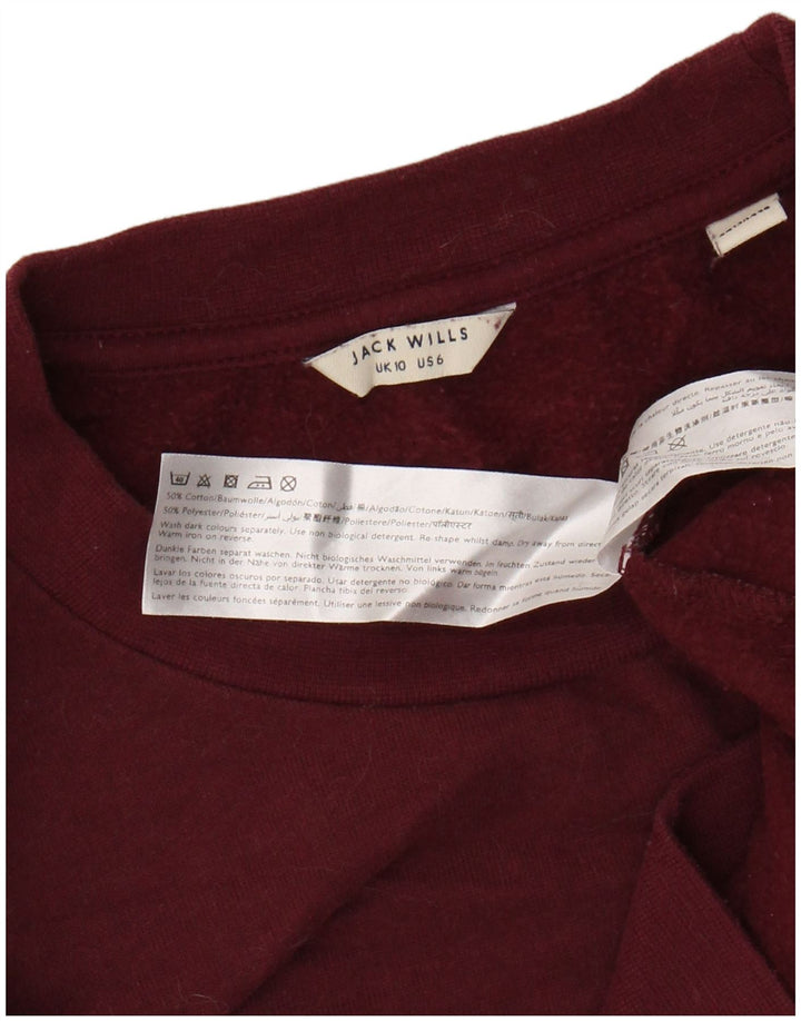 JACK WILLS Pulover supradimensionat pentru femei UK 10 Bumbac maro mic