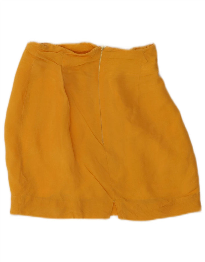 VINTAGE Womens Pencil Skirt Small W26  Orange Cupro