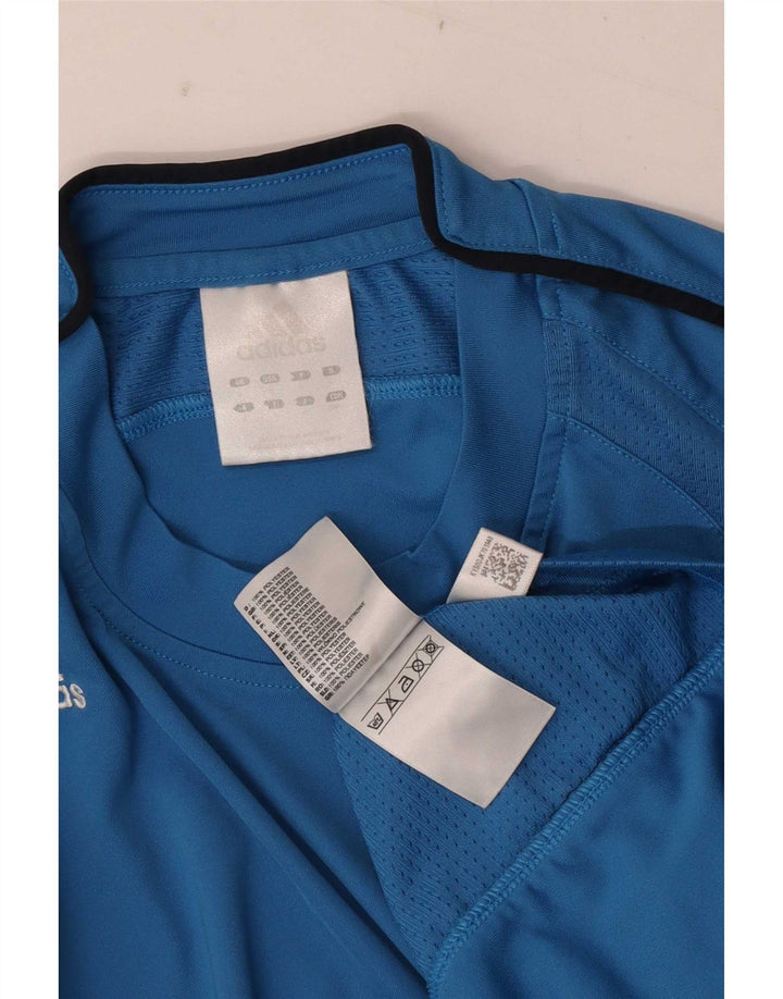 Tricou pentru bărbați Adidas Top mic albastru poliester color bloc