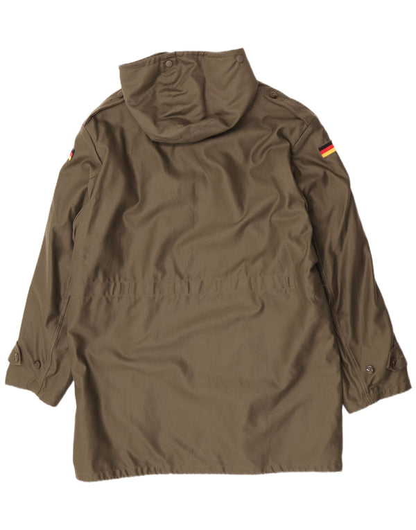 Jachetă parka militară cu glugă vintage pentru bărbați UK 42 XL kaki