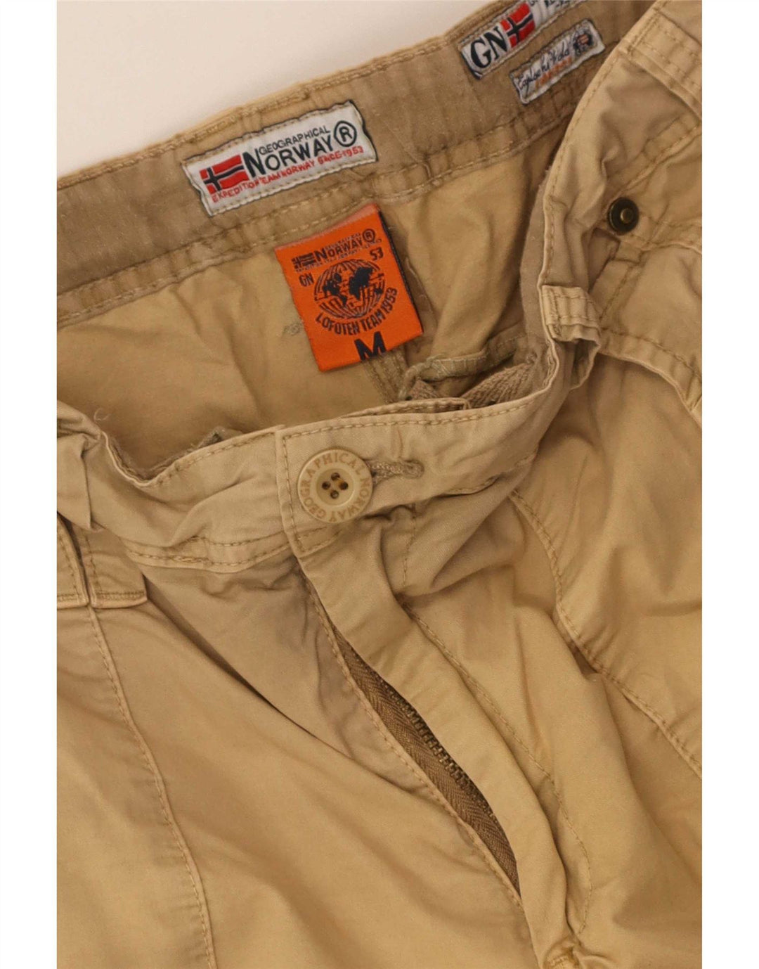 Pantaloni scurți cargo Norvegia pentru bărbați, medii W34, bej