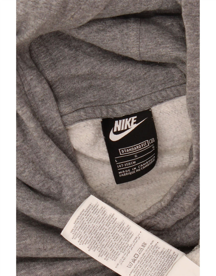 Pulover NIKE pentru băieți, cu captură standard, 12-13 ani, mare, gri, bumbac