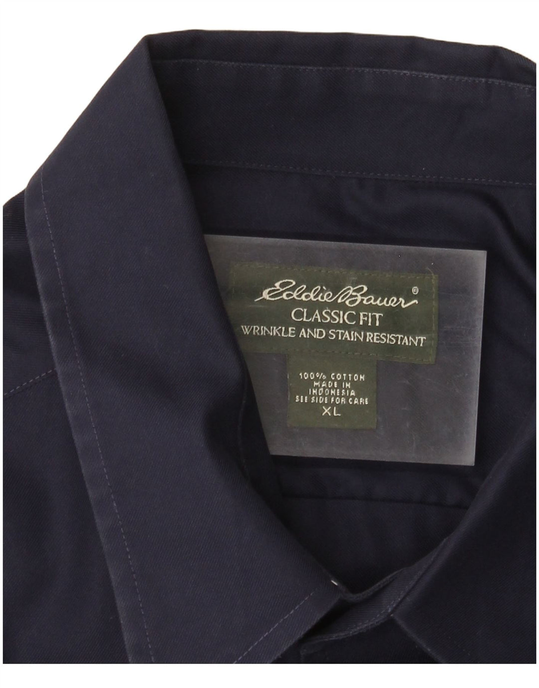 Cămașă pentru bărbați EDDIE BAUER Classic Fit XL Bumbac bleumarin