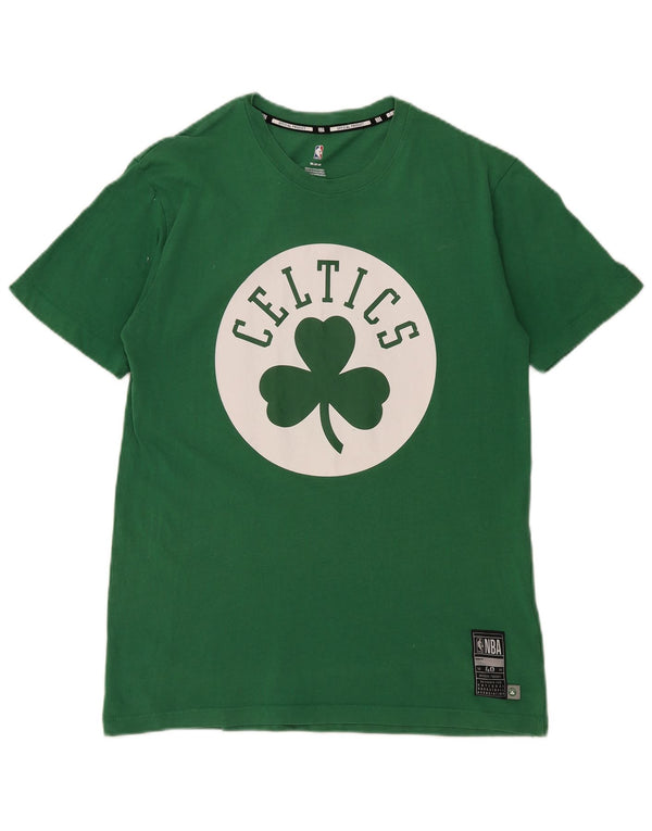 Tricou grafic Celtics NBA pentru bărbați Top din bumbac verde mediu