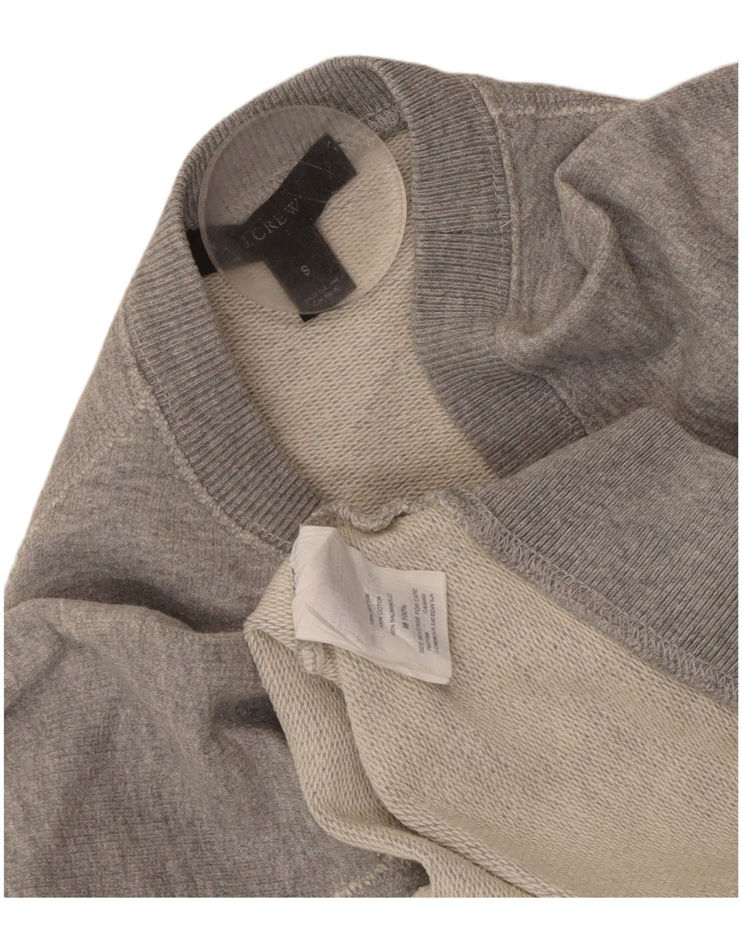 J. CREW Pulover cu grafic pentru femei UK 10 Bumbac gri mic