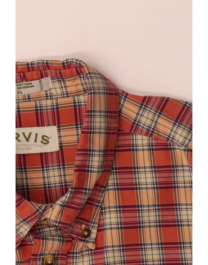 Cămașă de flanel pentru bărbați Orvis XL, bumbac cu carouri roșii