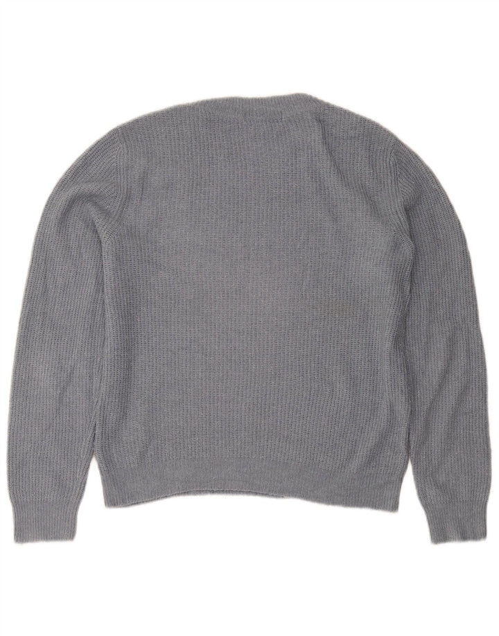 Pulover pentru femei Marks & Spencer cu decolteu rotund UK 12 Medium Gri Acrilic