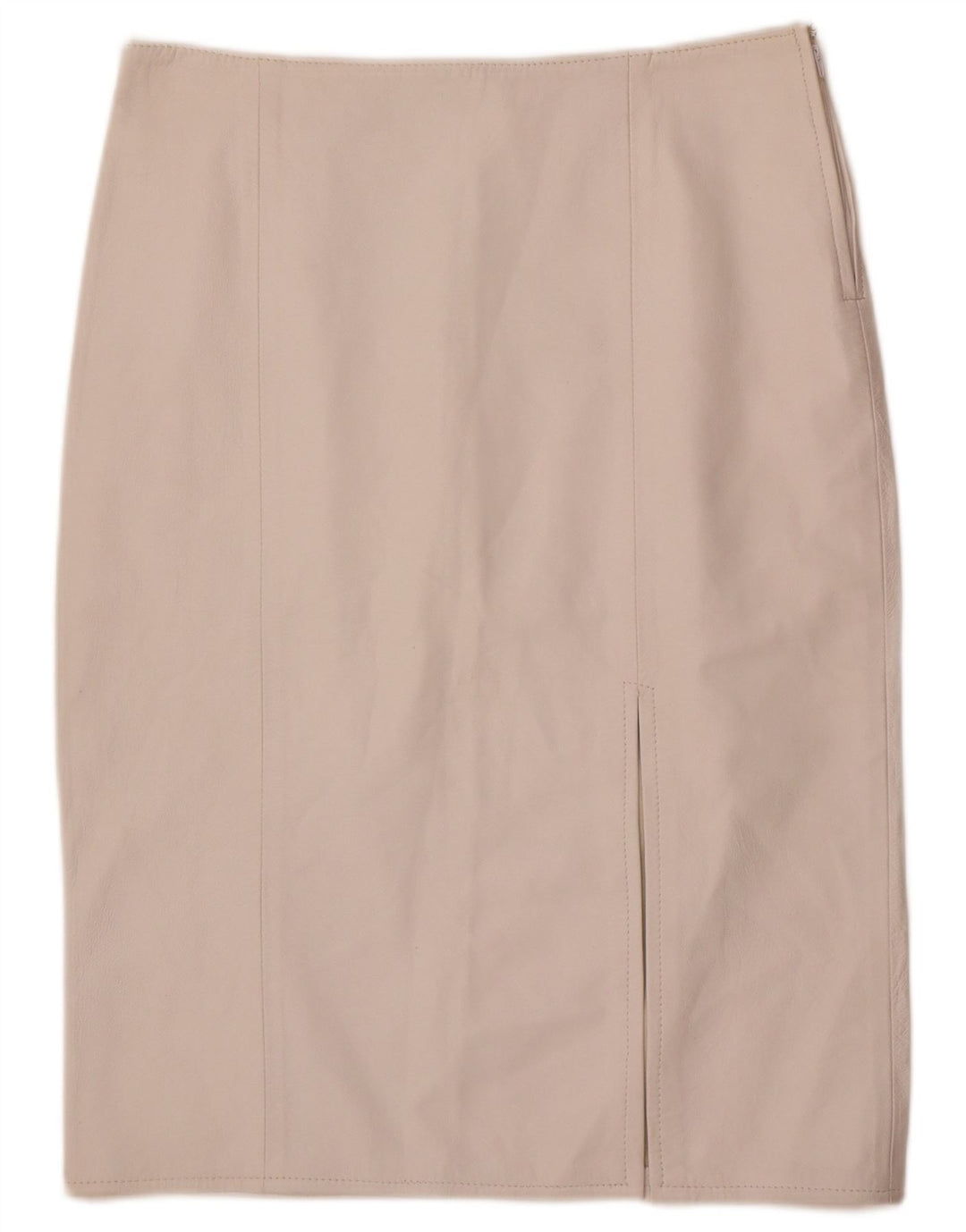 Fusta din piele vintage pentru femei IT 48 XL W32 alb