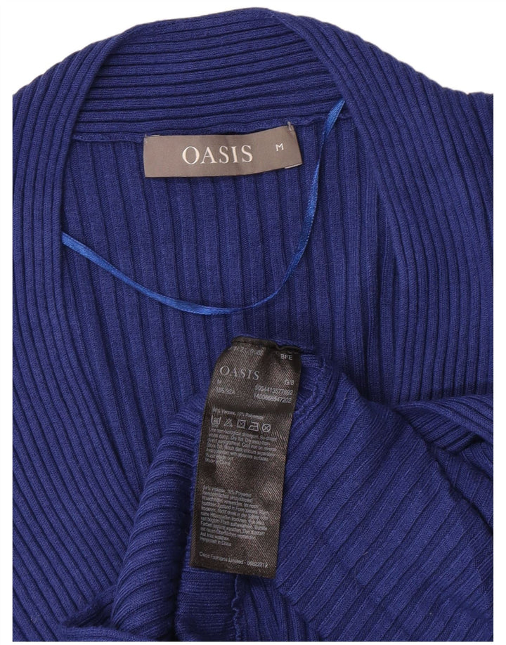 Pulover cu decolteu în V Oasis pentru femei UK 12, viscoză albastră medie